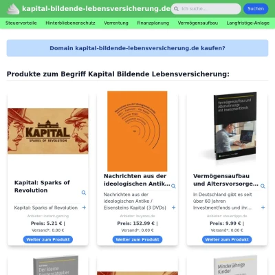 Screenshot kapital-bildende-lebensversicherung.de