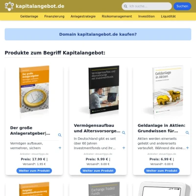 Screenshot kapitalangebot.de