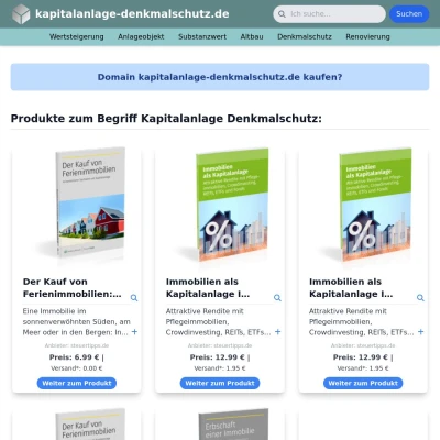 Screenshot kapitalanlage-denkmalschutz.de