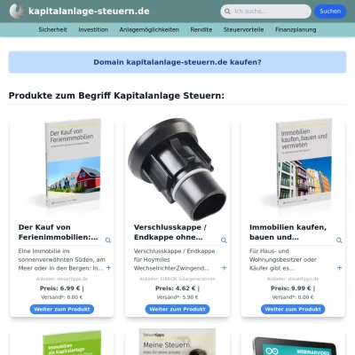 Screenshot kapitalanlage-steuern.de