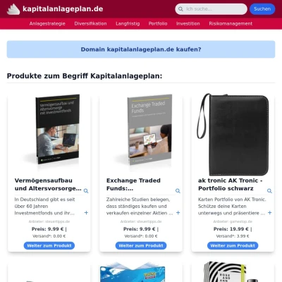 Screenshot kapitalanlageplan.de