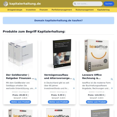 Screenshot kapitalerhaltung.de