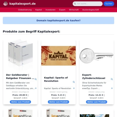 Screenshot kapitalexport.de