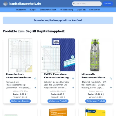 Screenshot kapitalknappheit.de