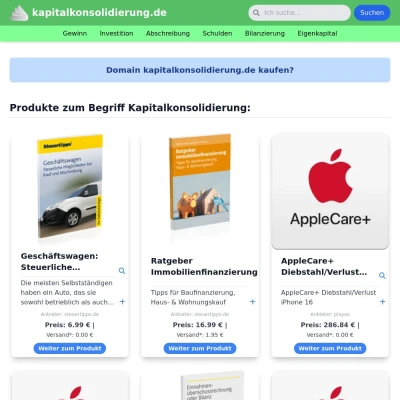 Screenshot kapitalkonsolidierung.de