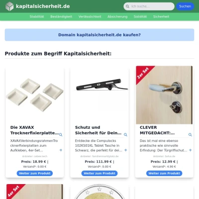 Screenshot kapitalsicherheit.de