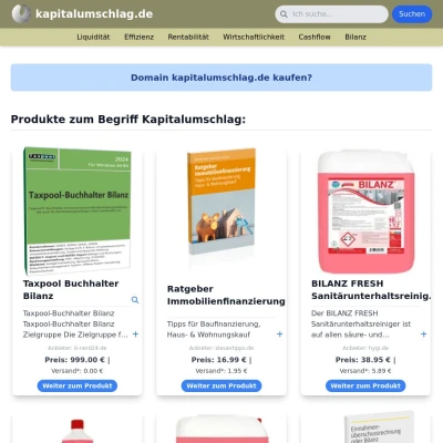 Screenshot kapitalumschlag.de