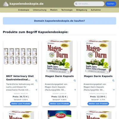 Screenshot kapselendoskopie.de