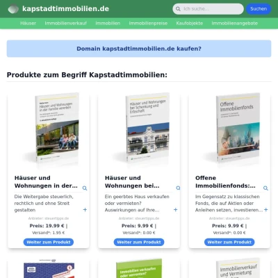 Screenshot kapstadtimmobilien.de