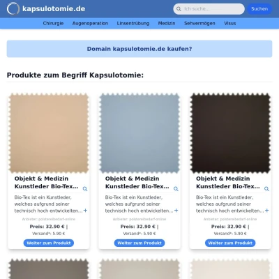 Screenshot kapsulotomie.de