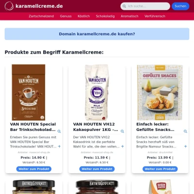 Screenshot karamellcreme.de