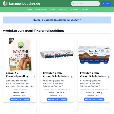 Screenshot karamellpudding.de