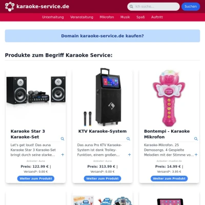 Screenshot karaoke-service.de