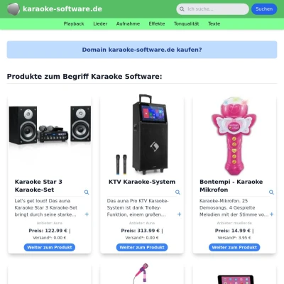 Screenshot karaoke-software.de