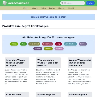 Screenshot karatwaagen.de