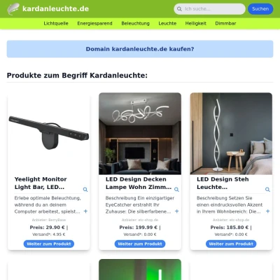 Screenshot kardanleuchte.de