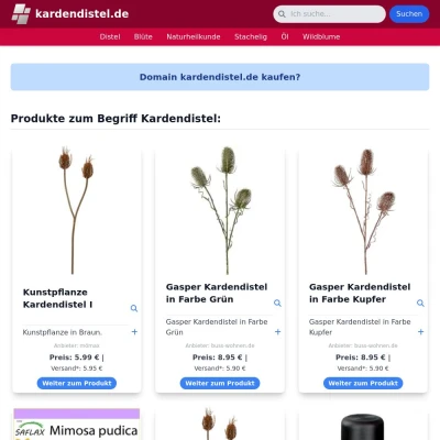 Screenshot kardendistel.de