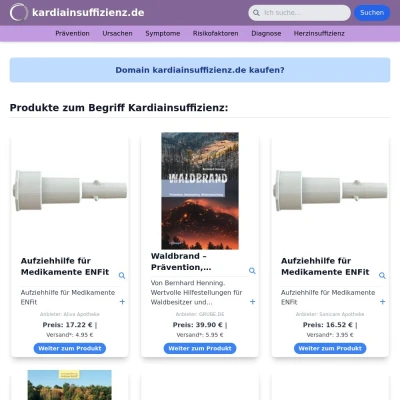 Screenshot kardiainsuffizienz.de