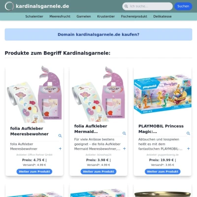 Screenshot kardinalsgarnele.de