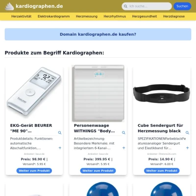 Screenshot kardiographen.de