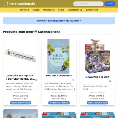 Screenshot karenzzeiten.de