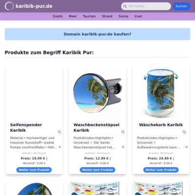 Screenshot karibik-pur.de