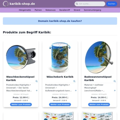 Screenshot karibik-shop.de