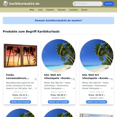 Screenshot karibikurlaub24.de