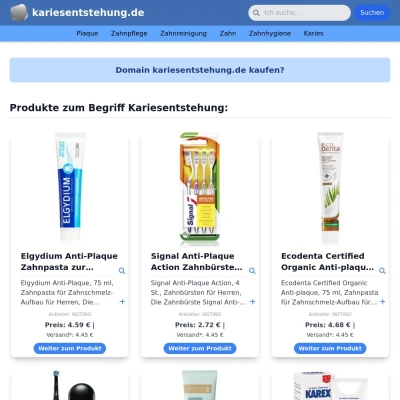 Screenshot kariesentstehung.de