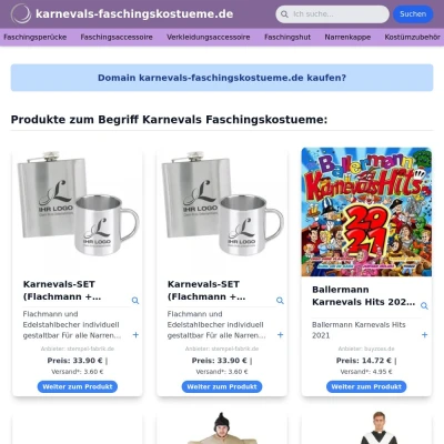 Screenshot karnevals-faschingskostueme.de