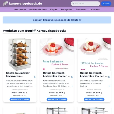 Screenshot karnevalsgebaeck.de