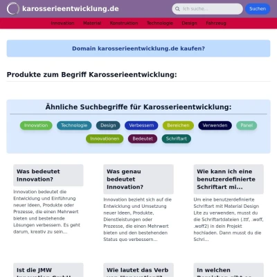 Screenshot karosserieentwicklung.de