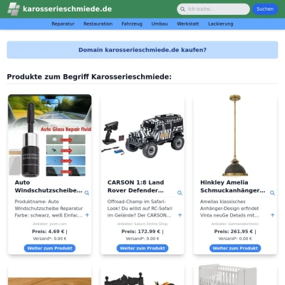 Screenshot karosserieschmiede.de