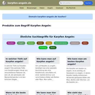 Screenshot karpfen-angeln.de