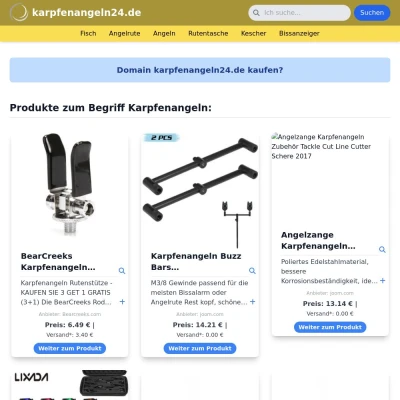 Screenshot karpfenangeln24.de