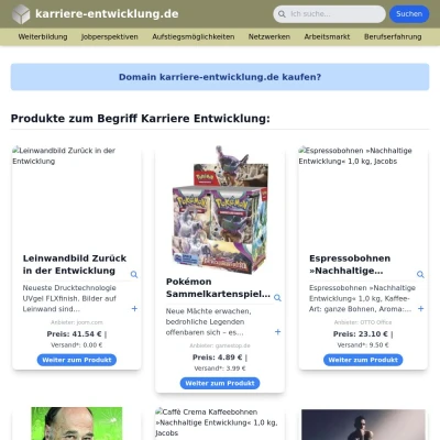 Screenshot karriere-entwicklung.de