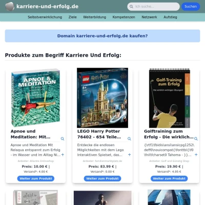 Screenshot karriere-und-erfolg.de