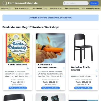 Screenshot karriere-workshop.de