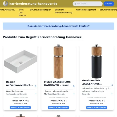 Screenshot karriereberatung-hannover.de