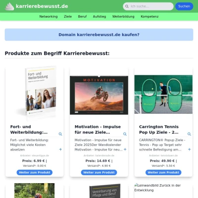 Screenshot karrierebewusst.de