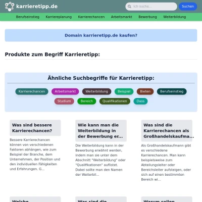 Screenshot karrieretipp.de