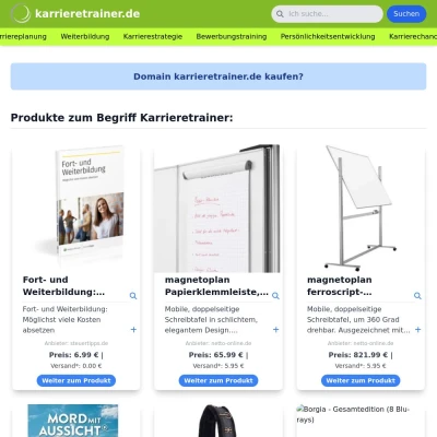 Screenshot karrieretrainer.de