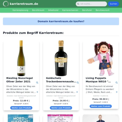 Screenshot karrieretraum.de