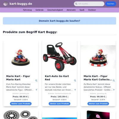 Screenshot kart-buggy.de