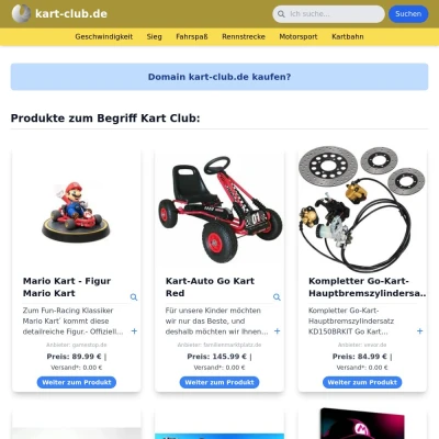 Screenshot kart-club.de