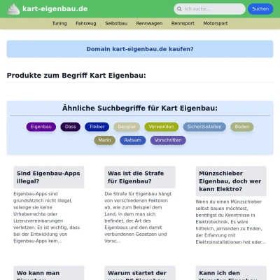 Screenshot kart-eigenbau.de