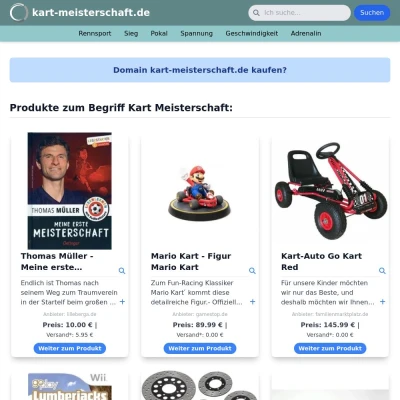 Screenshot kart-meisterschaft.de