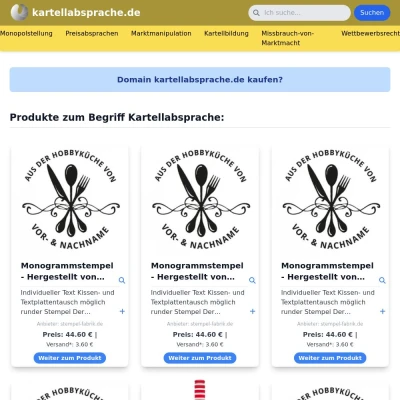 Screenshot kartellabsprache.de