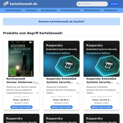 Screenshot kartellanwalt.de