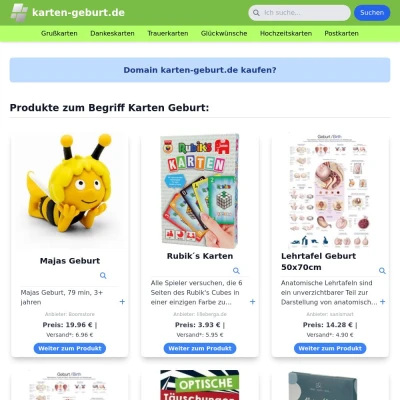 Screenshot karten-geburt.de